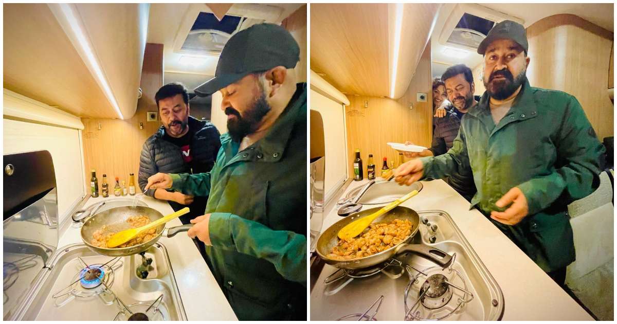 മോഹൻലാൽ ‘സ്റ്റാർ ഷെഫ്’ ഇതൊരു ഒന്നൊന്നര പാചകക്കാരനാണേ!!  സഹതാരങ്ങൾക്കായി പാചകം ചെയ്തു; പ്രിയതാരം ലാലേട്ടൻ !! | Mohanlal turns Star Chef during shoot in UK